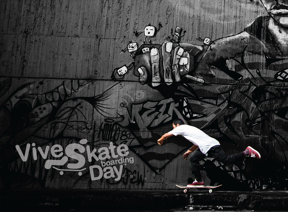 Utiliza el hashtag #ViveSKateboardingDay en tus publicaciones
